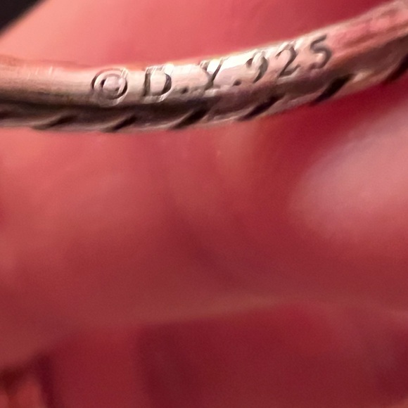 David Yurman Cable Collectibles Oval Stack Ring Sterling Silver Pavé Diamonds - Picture 15 of 15